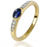 Bague Saphir et diamants - Autre version
