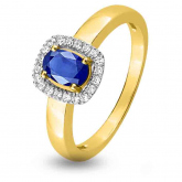 Bague Saphir et Diamants - Autre version