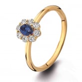 Bague Saphir et diamants - Pour complter