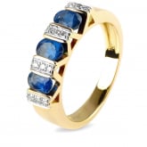 Bague saphir et diamants - Autre version