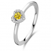 Bague Saphir jaune et diamants One More