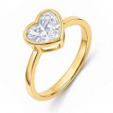 Bague solitaire diamant Coeur de laboratoire - Autre version
