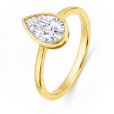 Bague solitaire diamant Poire de laboratoire - Autre version
