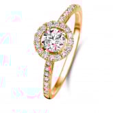 Bague solitaire Halo Beyond - 0.50 ct - Autre version