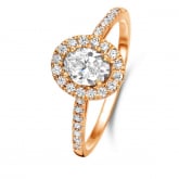 Bague solitaire Halo Beyond - 0.70 ct - Autre version