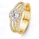 Bague solitaire Multiband - 0.5 ct - Autre version