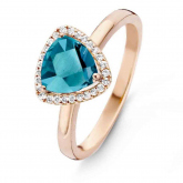 Bague Topaze London Blue et Diamants One More - Etna