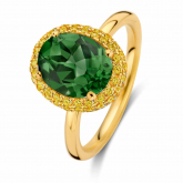 Bague Tourmaline verte et Saphir jaune - One More