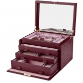 Bo�te � Bijoux Wolf 1834 - Wolf X Liberty large Jewelry Box - Bordeau - Autre version