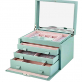 Bo�te � Bijoux Wolf 1834 - Wolf X Liberty large Jewelry Box - Vert pastel - Autre version