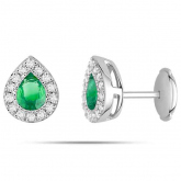 Boucles d'oreilles Emeraude - Autre version