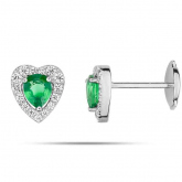 Boucles d'oreilles Emeraude - Autre version
