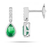 Boucles d'oreilles Emeraude - Autre version