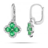 Boucles d'oreilles Emeraude - Autre version