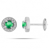 Boucles d'oreilles Emeraude - Autre version