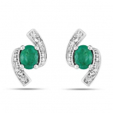 Boucles d'Oreilles Emeraude - Autre version