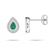 Boucles d'Oreilles Emeraude - Autre version