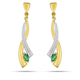 Boucles d'Oreilles Emeraude - Autre version
