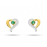 Boucles d'Oreilles Emeraude - Autre version