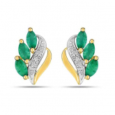 Boucles d'Oreilles Emeraude - Autre version
