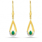Boucles d'Oreilles Emeraude - Autre version