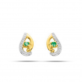Boucles d'Oreilles Emeraude - Autre version