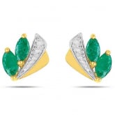 Boucles d'Oreilles Emeraude - Autre version