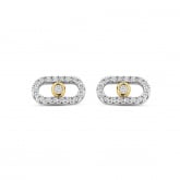 Boucles d'oreilles argent bicolore- Naiomy - Pour complter