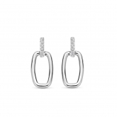 Boucles d'oreilles argent carr ouvert + OZ Naiomy