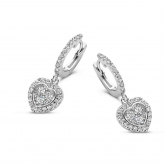  Boucles d'oreilles argent - coeur serties d'oxydes- Naiomy