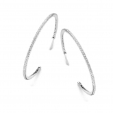 Boucles d'oreilles Argent croles serties de Zirconium - Naiomy