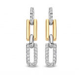 Boucles d'oreilles Argent et plaqu or zirconium  - Naiomy
