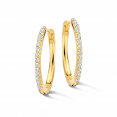Boucles d'oreilles argent jaune plaqu or 20 mm - Naiomy