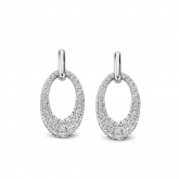 Boucles d'oreilles argent ovale ouvert + CZ Naiomy