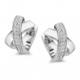 Boucles d'oreilles argent pavage zirconium - Naiomy