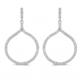 Boucles d'oreilles argent pavage zirconium - Naiomy