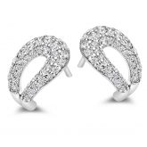 Boucles d'oreilles argent pavage zirconium - Naiomy