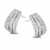 Boucles d'oreilles argent pavage zirconium - Naiomy