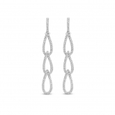 Boucles d'oreilles argent pendantes zirconium - Naiomy