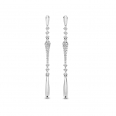 Boucles d'oreilles argent pendantes zirconium - Naiomy
