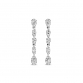 Boucles d'oreilles argent pendantes zirconium - Naiomy