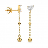  Boucles d'oreilles argent plaqué or jaune et Oxydes - Naiomy - Pour compl&eacute;ter