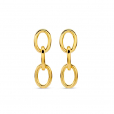 Boucles d'oreilles argent -  plaqu or jaune - motif ajour - Naiomy - Pour complter