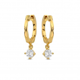 Boucles d'oreilles argent plaqu or jaune  + Oxydes- Naiomy - Pour complter
