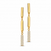Boucles d'oreilles argent plaque or - Naiomy