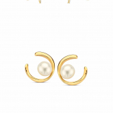 Boucles d'oreilles argent - plaqu or - perle d'eau douce - Naiomy