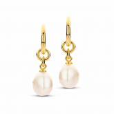 Boucles d'oreilles argent - plaqu or - perle d'eau douce - Naiomy
