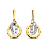 Boucles d'oreilles argent plaqu or serties d'oxydes - Naiomy