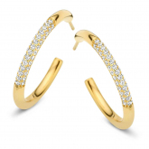 Boucles d'oreilles Argent plaqu or zirconium - Naiomy