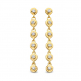 Boucles d'oreilles Argent plaqu or zirconium  - Naiomy